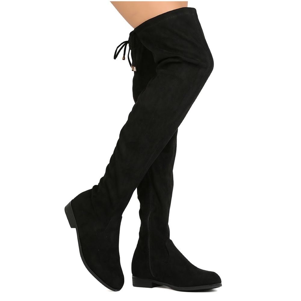 HP⭐Black Flat Over the Knee boot OTK - Picture 7 of 7